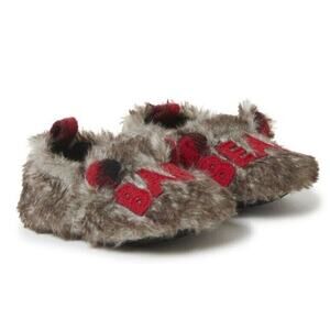 Dearfoams Slippers Infant 3-6 Month Brown Slip On Furry Baby Bear Winter Holiday